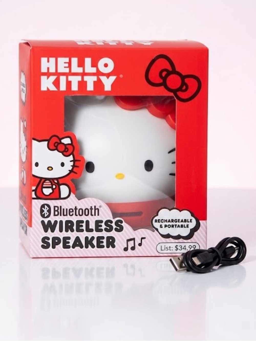 Hello Kitty Bluetooth Wireless Speaker Red Portable Sanrio Cute Gift
N